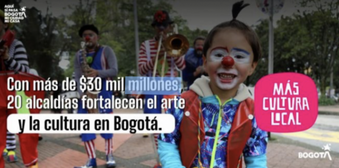 Con más de $30 mil millones, 20 alcaldías fortalecen el arte y la cultura en Bogotá
